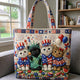Patriotic Cats 4th Of July Quilted Tote Bag QH07
