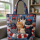 USA Aviator Cats Quilted Tote Bag QH08