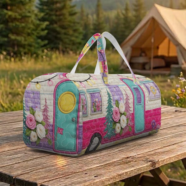 Weekend Getaway Bag Quilted Duffle Bag QH05