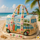 Tropical Camper Van Quilted Travel Bag TG16