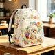 Cute Dog and Floral Personalized Quilted Backpack TN37