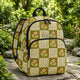 Green Patchwork Daisy Personalized Quilted Backpack TN50