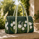 Sage Green Floral Quilted Travel Bag TN01