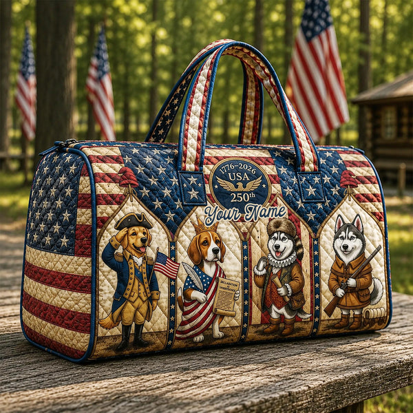 Historical Dogs Personalized Quilted Duffle Bag TN05
