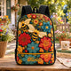 Bee Happy Wildflower Personalized Quilted Backpack With Black Strap TP11