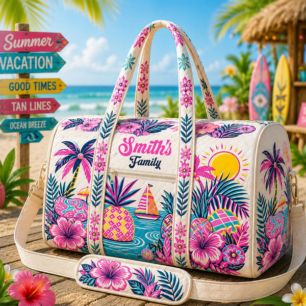Personalized Summer Vacation Quilted Travel Bag TP10