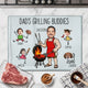 Dad's Grilling Buddies Custom Kid Faces - Personalized Cutting Board