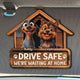 Drive Safe We're Waiting At Home - Personalized Wooden Car Visor Clip
