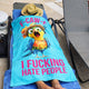 F-Caw-F I F*cking Hate People - Personalized Beach Towel