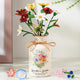 Family Birth Flower Bouquet Flowers Gift For Mom, Grandma, Family - Personalized Vase