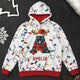 Personalized Christmas Initial Hoodie, Custom Name Holiday Matching Sweatshirt for Family