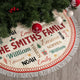 Personalized Family Name Christmas Tree Skirt, Custom Holiday Decor