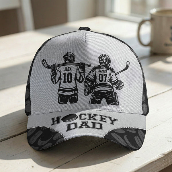 Father's Day Gifts, Hockey Dad, Grandpa - Personalized Cap | Cool Sports Gift For Hockey Lovers