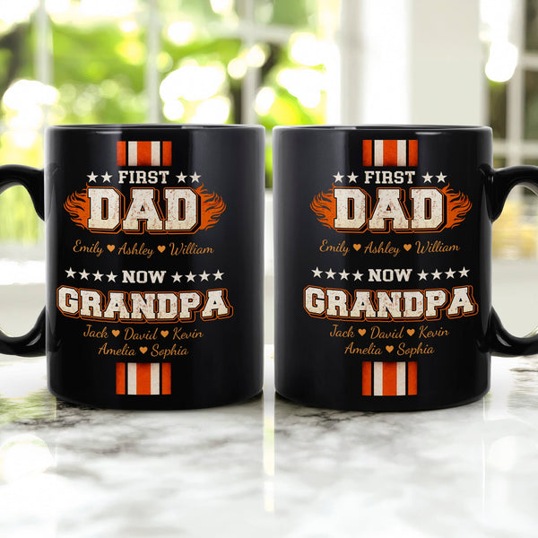 First Dad Now Grandpa - Personalized Mug