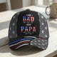 First Dad Now Papa USA 250th Birthday - Personalized Cap