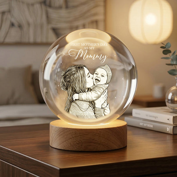 Mother's Day Gifts, First Mother's Day Baby & Mommy - 1st Mother's Day Gift For Her, Daughter, Wife - Personalized Night Light