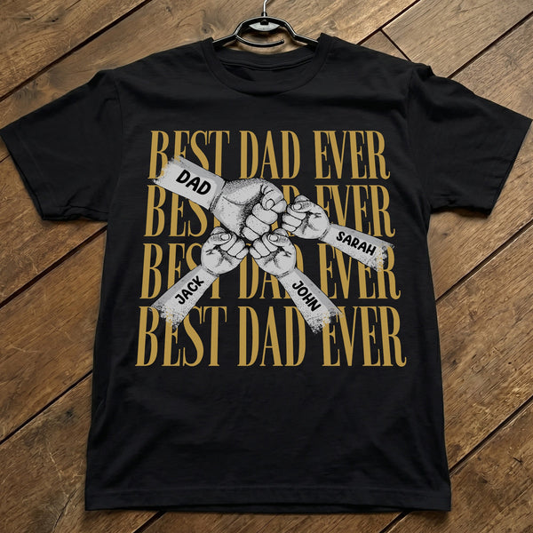 Fist Bump Daddy Grandpa - Personalized Shirt