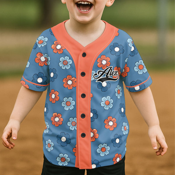Floral Patriotic Seamless Patterns - Personalized Jersey Shirt
