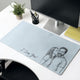 Forever Love Couple Photo Sketch Line Art - Personalized Desk Mat