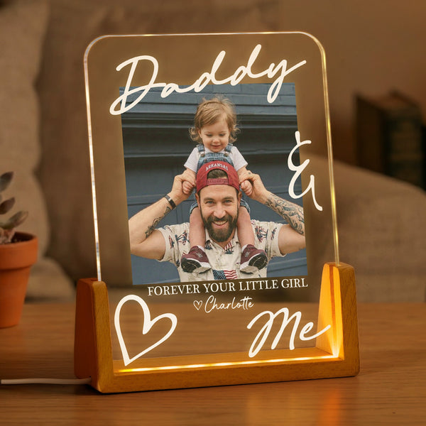 Father's Day Gifts, Forever Your Little Girl Father's Day Gift For Dad, Husband - Personalized Night Light