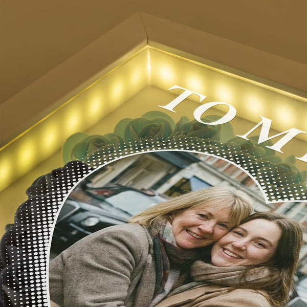 Forget Mother's Day I Love You Every Day - Personalized Flower Shadow Box With LED Light
