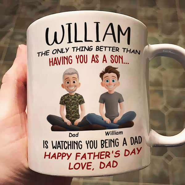 Gift For Son Grandson Gift For New Dad Happy First Father's Day - Personalized Mug