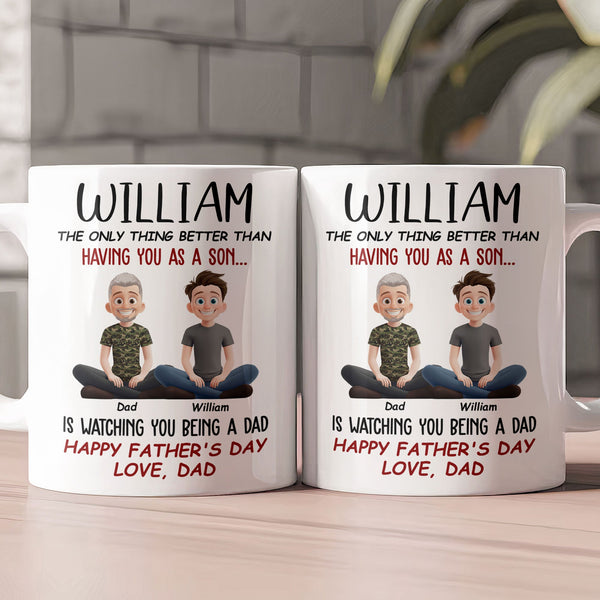 Gift For Son Grandson Gift For New Dad Happy First Father's Day - Personalized Mug