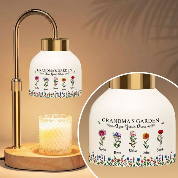 Grandma's Garden Love Grows Here - Personalized Candle Warmer
