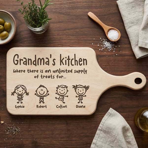 Grandma's Kitchen Doodle- Personalized Cutting Board