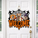 Personalized Halloween Pet Lover Welcome Sign - Custom Shaped Wooden Door Decor Gift