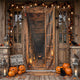 Personalized Creepy Scary Pumpkin Tunnel Door Cover – Spooky Halloween Front Door Banner & Outdoor Party Decor