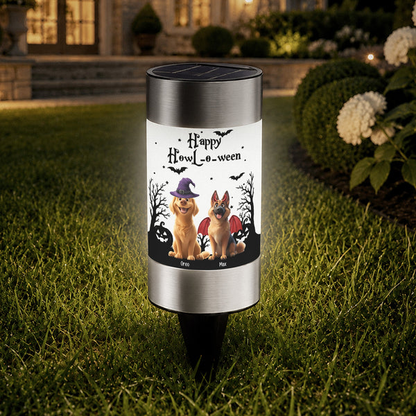 Personalized Halloween Pet Solar Garden Light - Custom Dog Cat Pathway Stake Decor