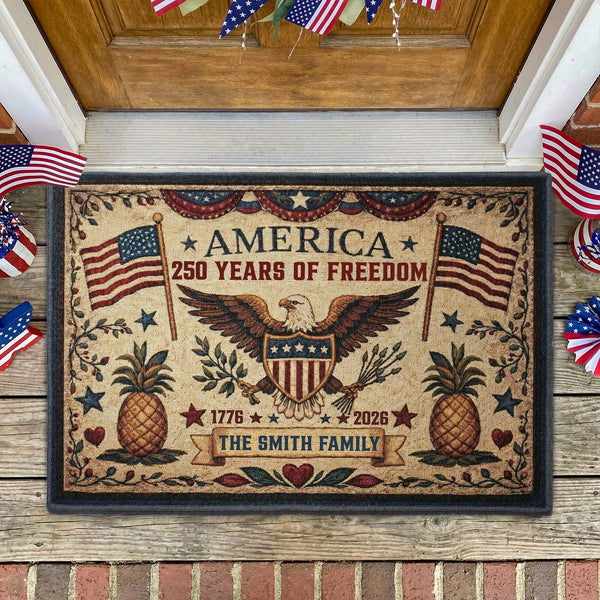 Happy 250Th Anniversary Semiquincentennial - Personalized Doormat