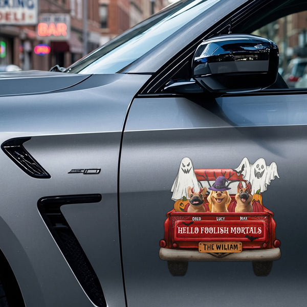 Happy Howloween Pumpkin Truck - Personalized Bumper Sticker