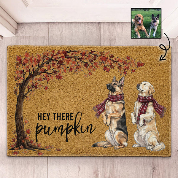Hey There Pumpkin Autumn Home Decor - Personalized Doormat