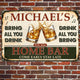 Home Bar - Personalized Metal Sign