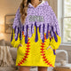 Personalized Ice Cream Drip Blanket Hoodie - Custom Sports Fan Gift