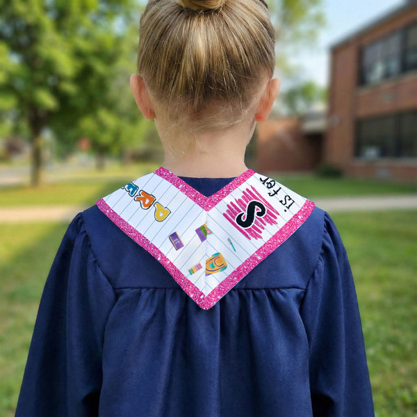 Initial Name Prek Kindergarten Graduation - Personalized Graduation Stole
