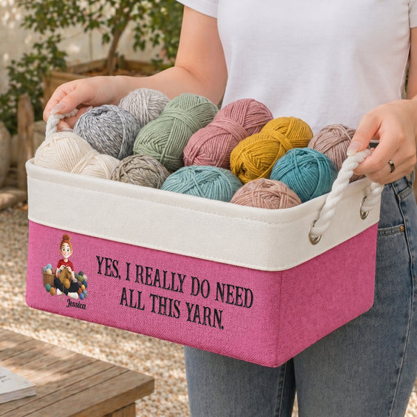 It's Not Hoarding If It's Yarn - Storage Basket | Funny Crochet Gift