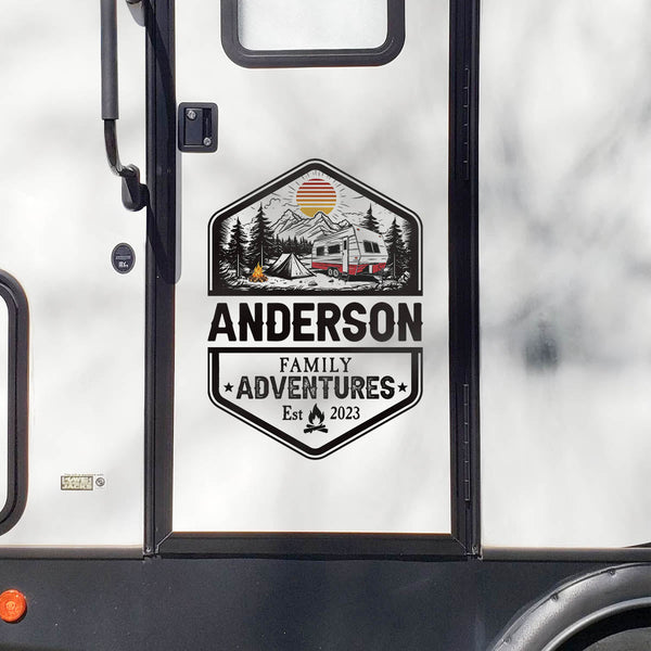 Family Adventures - Personalized RV Decal