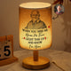 Memorial Gift Custom Photo Sketch Line Art - Personalized Fabric Lamp