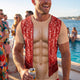 Funny 3D Muscular Chest Sequin Vest Shirt - Mens Summer Beach & Party Gift