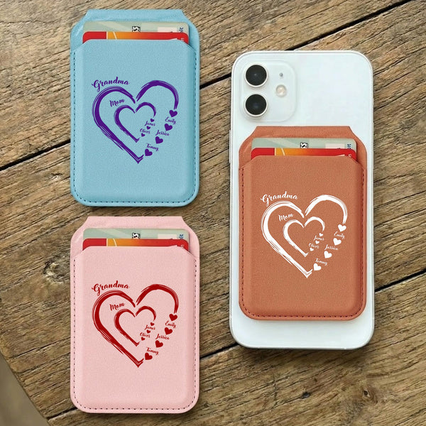 Mother's Day Gifts, Mom, Grandma's Sweethearts - Personalized Wallet Compatible With Magsafe