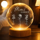 Mom's Garden, Grandma's Garden With Kids' Birth Flowers - Personalized Night Light