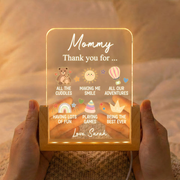 Mommy Gifts From Baby Son Daughter - Personalized Night Light