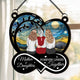 Mother & Daughters Forever Linked Together - Personalized Window Hanging Suncatcher Ornament