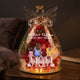 Mother & Children Forever Linked Together - Personalized Flower In Glass Angel Figurines