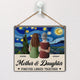 Mother & Daughter Forever Linked Together - Personalized Wood Sign