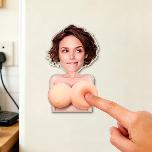 Naughty Upload Face Valentine Gift - Personalized Fridge Magnet