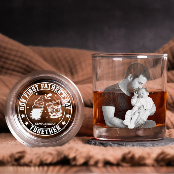 Our First Father’s Day Together - Personalized Whiskey Glass